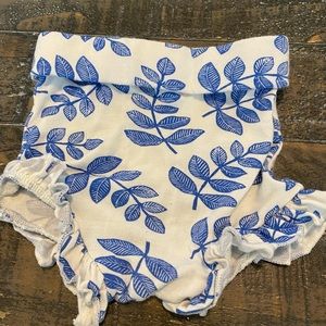 Spearmint Love blue floral bloomers 6-13 months